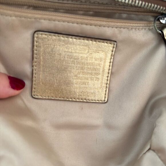 Coach Penelope Shantung Textured Signature Fabric Mini Hobo - Picture 12 of 15